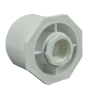 2-1/2" x 3/4" Sch 40 PVC Reducer Bushing Flush Style 