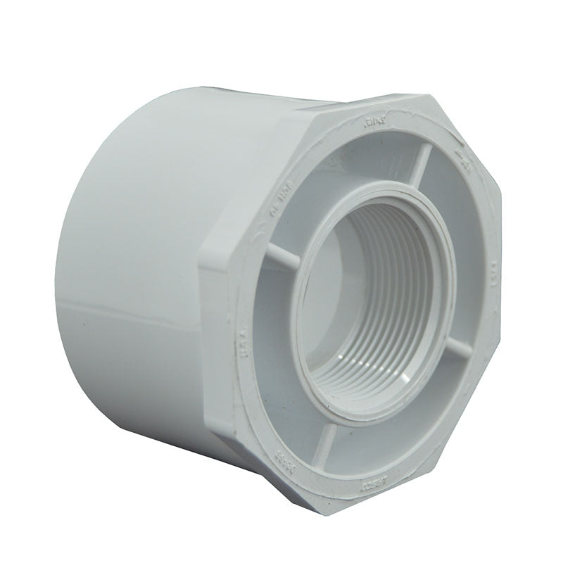 3" x 1-1/2" Sch 40 PVC Reducer Bushing Flush Style 