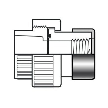 PVC Special Reinforced Union with Buna O-ring Seal