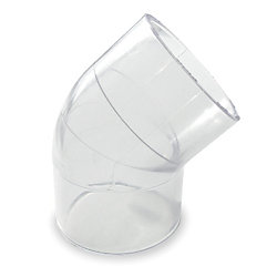 3" Clear PVC 45 Elbow 417-030L