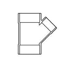 10" x 6" Sch 40 PVC Reducing Wye Soc 475-626F (Fabricated Fitting)