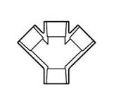 8" Sch 40 PVC Double Wye Soc 476-080F (Fabricated Fitting)