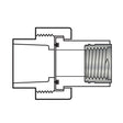 PVC Transition Union with Brass Thread