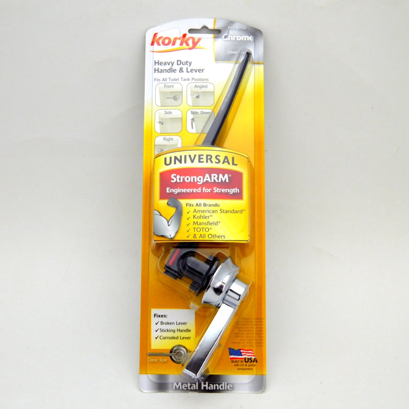 chromel toilet handle and lever front