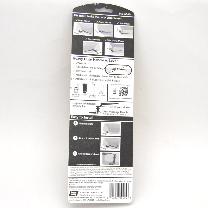 heavy duty toilet handle back
