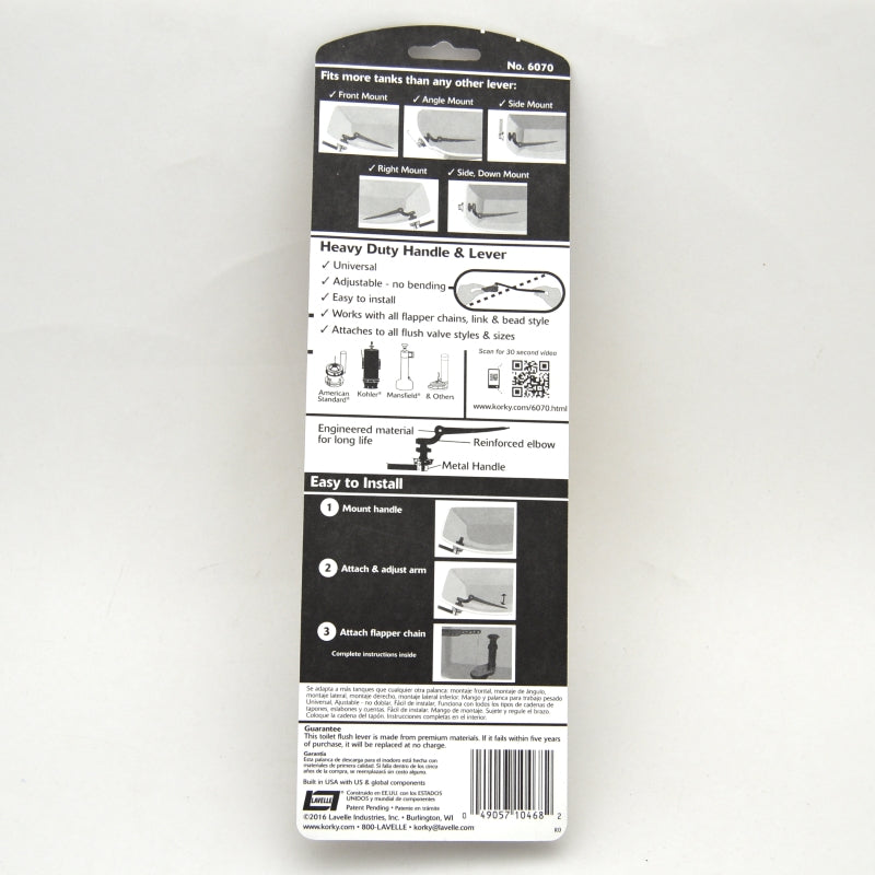 brushed nickel toilet handle back