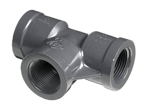 1/4" Schedule 80 PVC Tee 805-002 (FIPT)