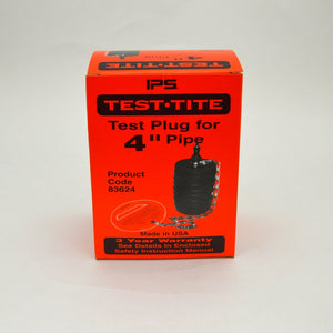test plug for 4 inch pipe in orange box