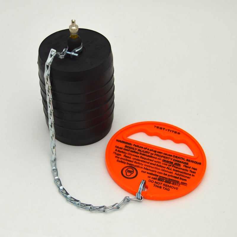 test plug for 4 inch pipe with chain and handle