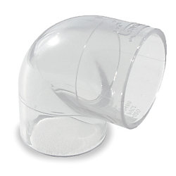 1/2" Clear PVC 90 Elbow 406-005L