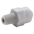 1/4" TrueSeal&#8482; Series Gray Acetal Connector, Push-To-Connect x MPT, EPDM O-Ring, Metal Grip Edge