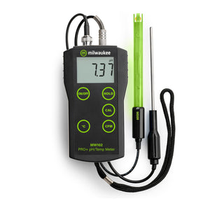 Milwaukee Instruments MW102 PRO+ 2-in-1 pH and Temperature Meter with ATC