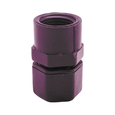 1/4" Fast & Tite&#174; Black Polypropylene Connector, Tube x FPT, Nitrile O-Ring, Ferrule Nut