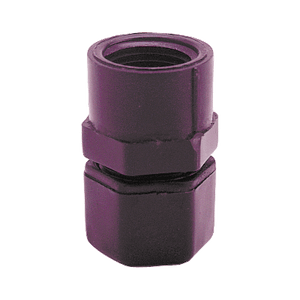 1/4" Fast & Tite&#174; Black Polypropylene Connector, Tube x FPT, Nitrile O-Ring, Ferrule Nut