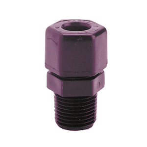 3/8" x 1/2" Fast & Tite&#174; Black Polypropylene Connector, Tube x MPT, Nitrile O-Ring, Ferrule Nut