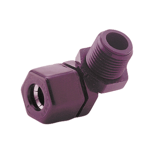 5/8" x 1/2" Fast & Tite&#174; Black Polypropylene 90&#176; Elbow, Tube x MPT, Nitrile O-Ring, Ferrule Nut