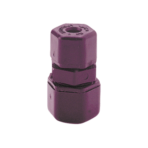 5/8" x 1/2" Fast & Tite&#174; Black Polypropylene Union Connector, Tube, Nitrile O-Ring, Ferrule Nut