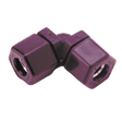 1/2" x 3/8" Fast & Tite&#174; Black Polypropylene 90&#176; Union Elbow, Tube, Nitrile O-Ring, Ferrule Nut