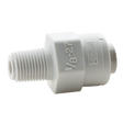 3/8" x 1/4" TrueSeal™ Series White Polypropylene Connector, Push-To-Connect x MPT, EPDM O-Ring, Plastic Grip Edge