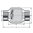 1-1/2" PVC Clear Utility Spring Check Valve - SR Threaded ends (S1580C-15FSR)