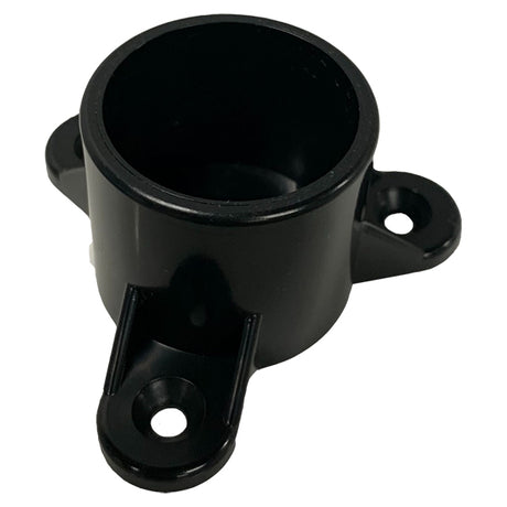 1-1/2" Black PVC Table Cap with Screw Tabs - Furniture Grade