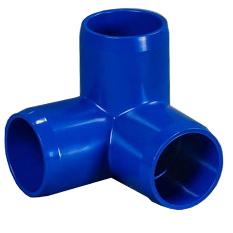 Blue 1/2" Furniture Fitting 3-way (FF-3W-005-BLUE)