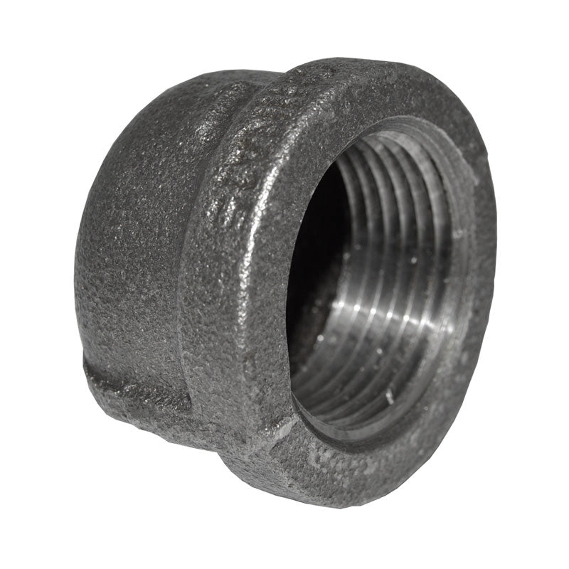 1" Black Malleable Iron Cap