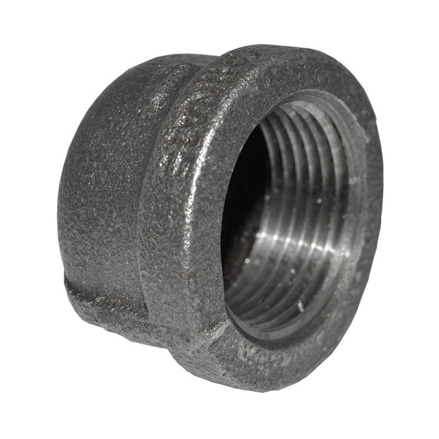 1" Black Malleable Iron Cap