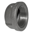 1-1/2" Black Malleable Iron Cap