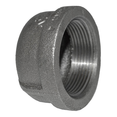 1-1/2" Black Malleable Iron Cap