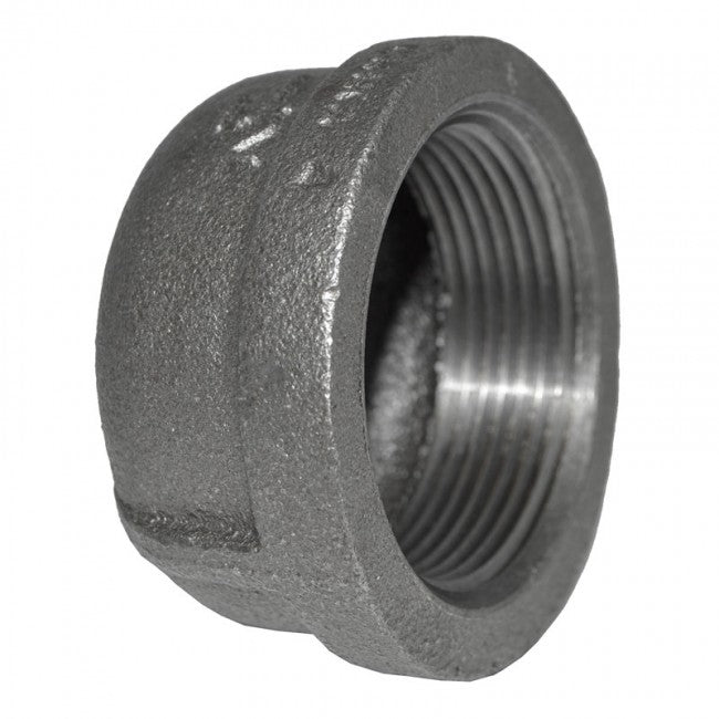 2-1/2" Black Malleable Iron Cap (35510)