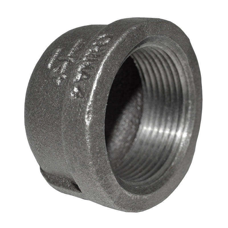 1-1/4" Black Malleable Iron Cap