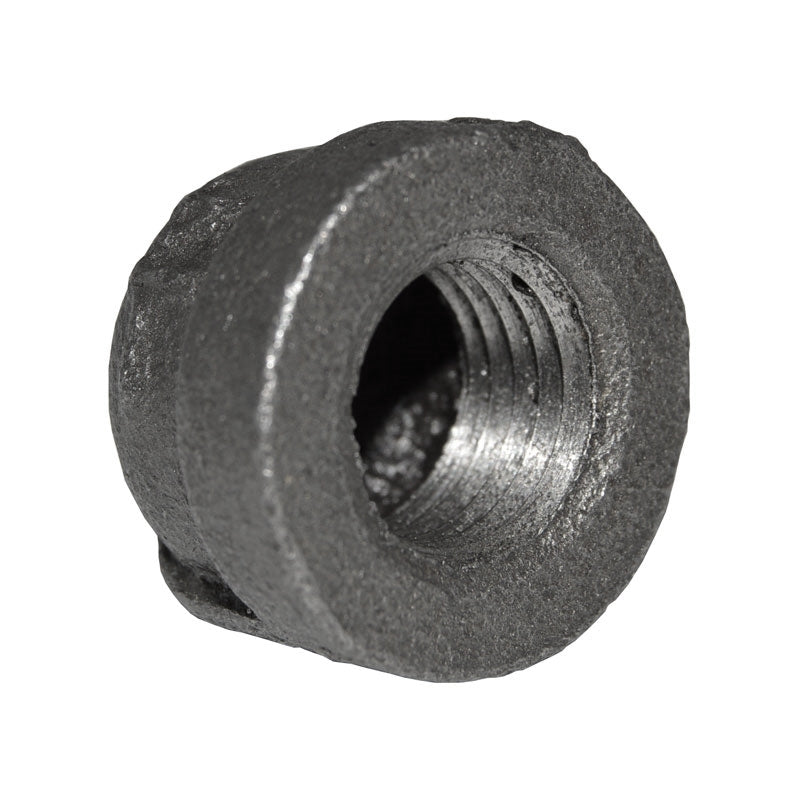 1/4" Black Malleable Iron Cap
