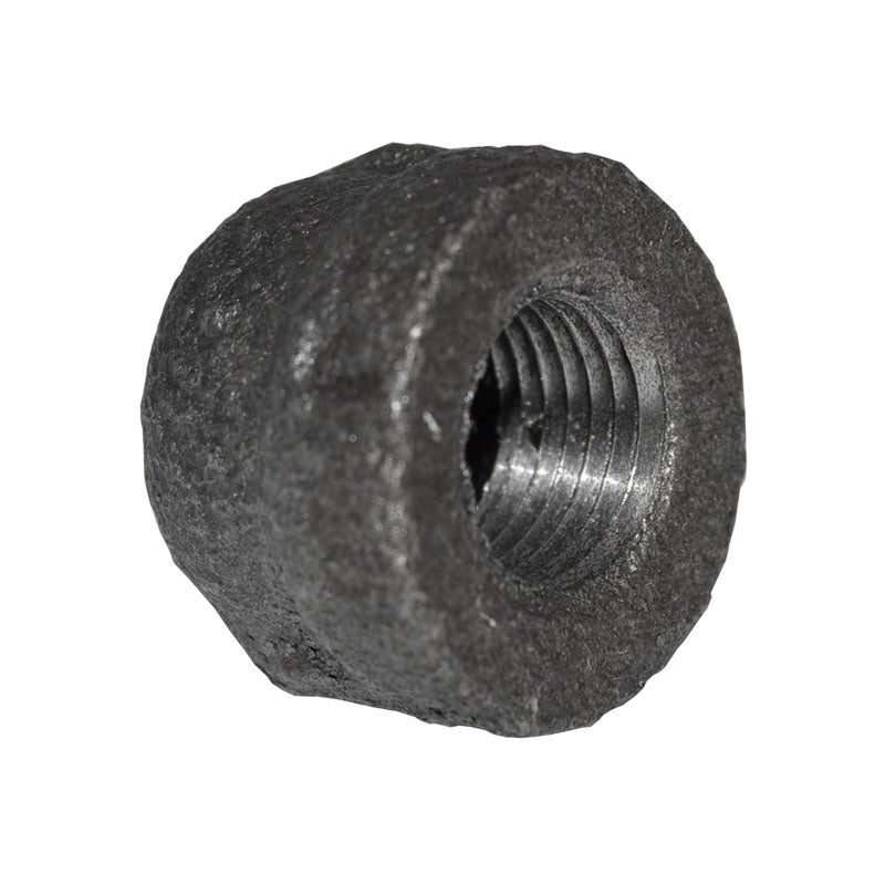 1/8" Black Malleable Iron Cap