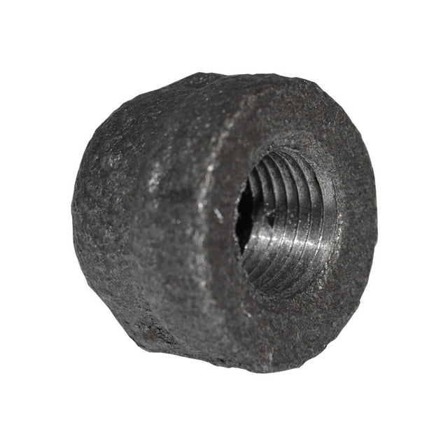 1/8" Black Malleable Iron Cap