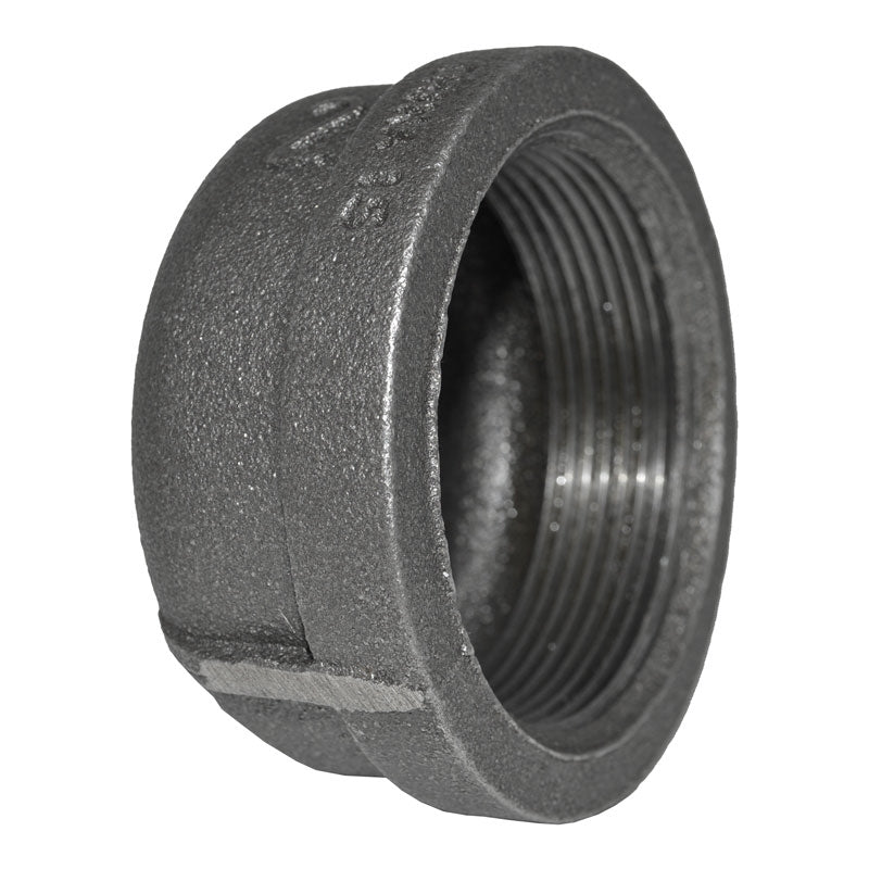 2" Black Malleable Iron Cap