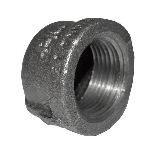 3/4" Black Malleable Iron Cap