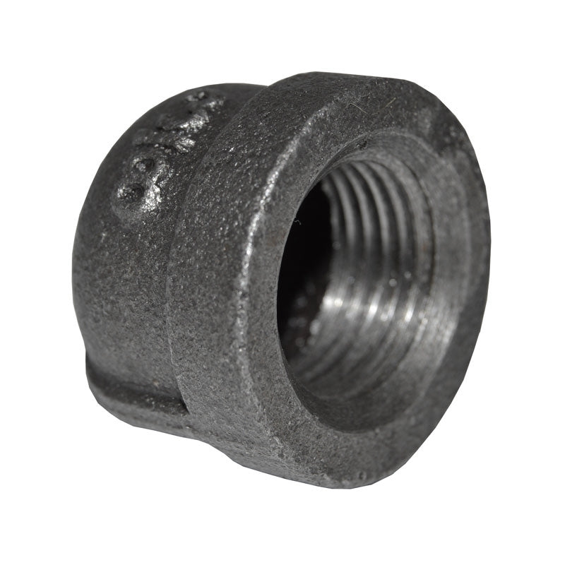 3/8" Black Malleable Iron Cap