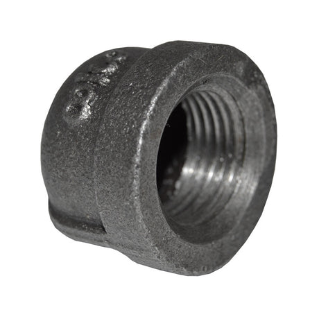 3/8" Black Malleable Iron Cap