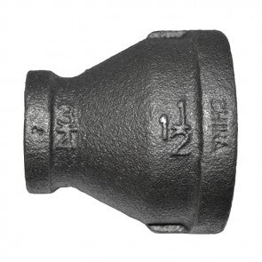 1" X 1/4" Black Malleable Iron Reducing Coupling (35030)