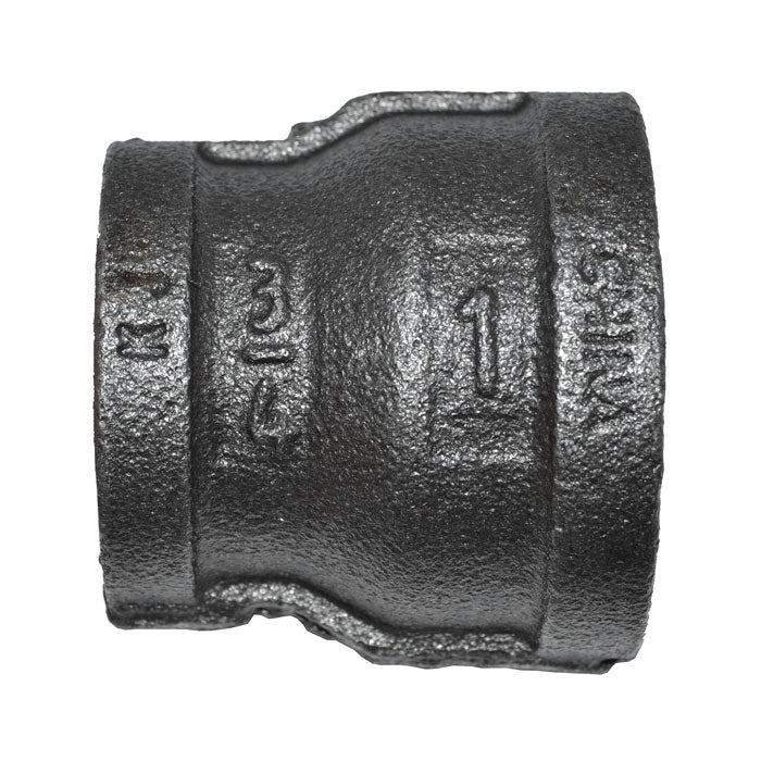 1" x 3/4" Black Malleable Iron Reducer Coupling
