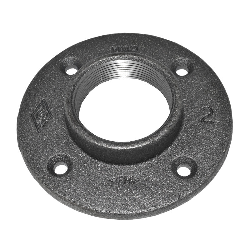 2" Black Malleable Iron Floor Flange