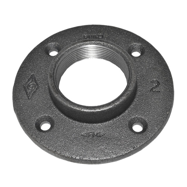 2" Black Malleable Iron Floor Flange