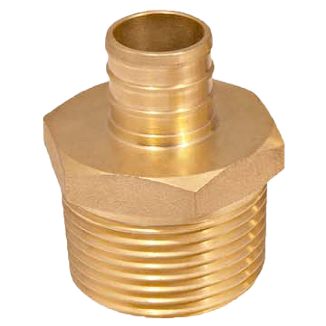5-Pack 1/2" PEX X 3/4" Female FIP Brass Adapters - Lead-Free Crimp Fittings