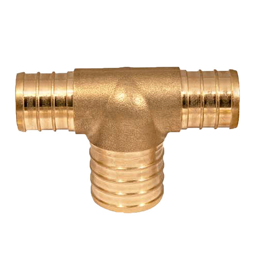 1" X 3/4" X 3/4" PEX Tee Lead Free Brass(39443)