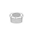 6" X 4" Black Malleable Iron Hexo Bushing (35165)