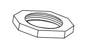 1/8" Black Malleable Iron Lock-Nut (35695)