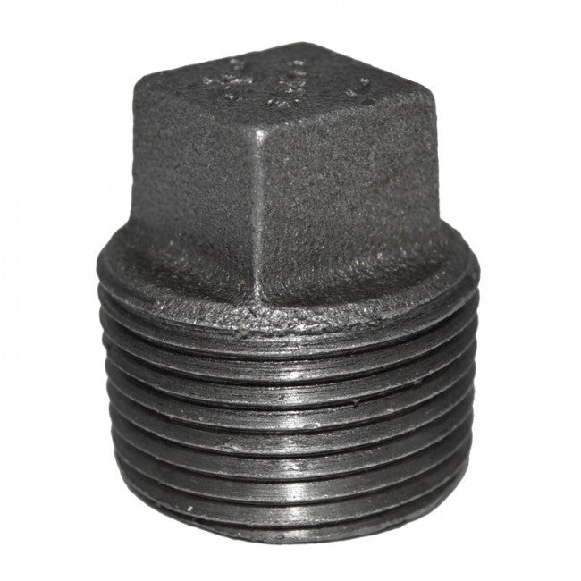 6" Black Malleable Iron Plug (35614)