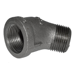 3/4" Black Iron 45 Street Elbow - side