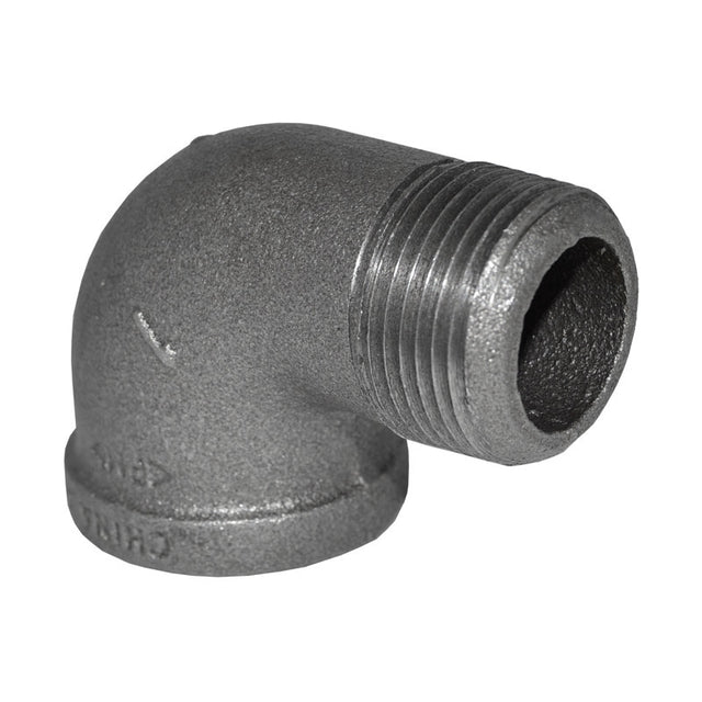 1" Black Malleable Iron 90-Degree Street Elbow - front